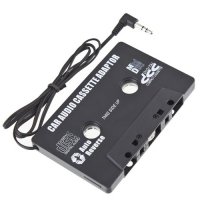 Адаптер касетка за възпроизвеждане на музика Car audio, Mp3 player, 3.5mm, Черен