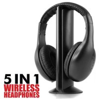 Аудио безжични слушалки с 5 функции в 1,Wireless Earphone ,Черни