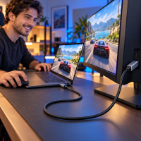 Кабел USB-C към HDMI 2 м – 4K Ultra HD, 30 Hz
