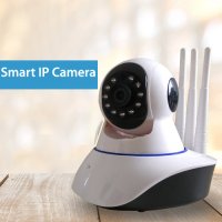 Безжична въртяща се Ip Камера с три антени Smart Camera