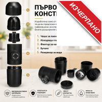 Ръчна преносима кафемашина за еспресо без електричество – Компактна mini espresso machine за пътуване и къмпинг