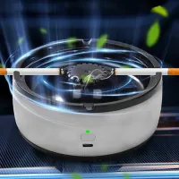 USB пепелник абсорбиращ цигарения дим – електрически бездимен пепелник за кола и дома