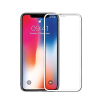 5D Omni Hybrid Tempered Glass за iPhone XR 6,1, Бял