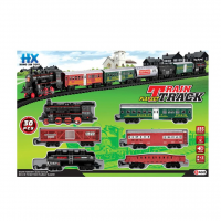 Hong Xin Toys Влак с пътнически и товарни вагони Train Track (30 части) 1601B171