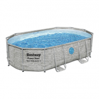 Bestway Сглобяем басейн Power Steel Swim Vista 488x305x107 сив камък