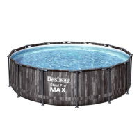 Bestway Сглобяем басейн Steel Pro Max 427x107см имитация на дърво