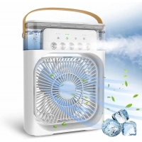 ❄️ Преносим 3-в-1 Въздушен Охладител с LED и Резервоар за Вода – 600 мл
