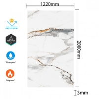 PVC панел с мраморен ефект – Бял мрамор Голд Грей DY2404