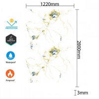 PVC панел с мраморен ефект – Кралско синьо със златни жилки S1169-2