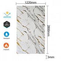 PVC панели с мраморен ефект Gilded oriental white 1220x2800x3mm