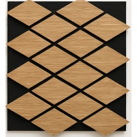 Акустичен панел с форма на диамант – Натурален дъб