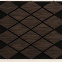 Акустичен панел с форма на диамант – Тъмен орех