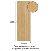 Декоративен акустичен панел – Натурален дъб