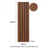 Декоративен акустичен панел – Орех