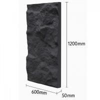 Декоративен полиуретанов панел с имитация на скала – Тъмно сив