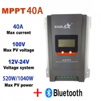 MPPT Контролер за соларна система с блутут 40A 12/24V Eaglestar