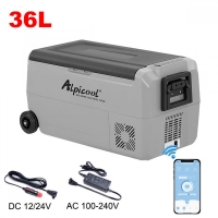 36L Alpicool T36 Компресорен Хладилник за кола с фризер 12/24/220V, блутут функция