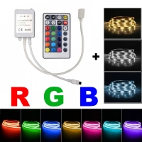 IR Контролер с дист. за LED лента SMD5050 3в1+RGB 24 Бутона