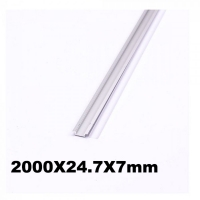 Алуминиев профил за LED лента 2000X24.7X7mm сиво тяло SKU 3350