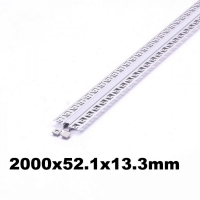 Алуминиев профил за LED лента 2000x52.1x13.3mm сиво тяло SKU 3360