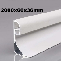 Алуминиев профил за LED лента 2000x60x36mm сиво тяло