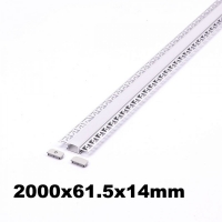 Алуминиев профил за LED лента 2000x61.5x14mm сиво тяло SKU 3359