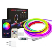 Комплект IC-RGB LED Неонова Лента 5М – Bluetooth, дистанционно управление, IP67