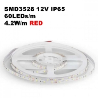 LED Лента SMD3528 60/1 червена IP65 12V 18W