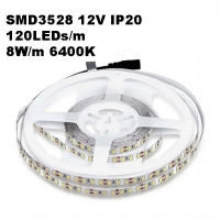 LED Лента SMD3528 120/1 6400K IP20 12V 40W
