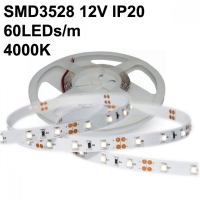 LED Лента SMD3528 60LED/m IP20 12V 4.2W/m 4000K