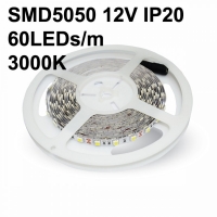 LED Лента SMD5050 60LED/m IP20 12V 11W/m 3000K