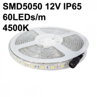 LED Лента SMD5050 60LED/m IP65 12V 11W/m 4500K