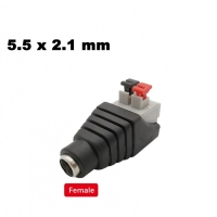 Захранваща букса 5.5 x 2.1 мм с клема – женска