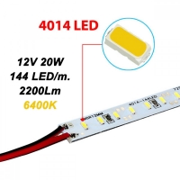 Твърда светодиодна лента 4014 12V 20W 6400K