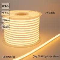 LED COB Лента матова AC 220V, 10W/m, 3000K, IP65 (240 LEDs/m)