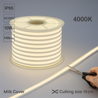 LED COB Лента матова AC 220V, 10W/m, 4000K, IP65 (240 LEDs/m)