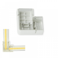 Ъглов водоустойчив конектор за 220V COB LED лента - 2 пина - Подходящ за 10мм ленти