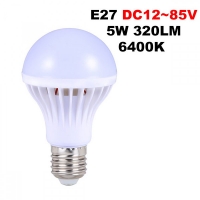 LED крушка Е27 5W 320LM 6400K DC12~85V