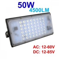 Водоустойчив LED прожектор 50W DC 12V-85V 4500LM 6000K