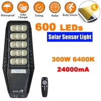 Соларна улична лампа РIR сензор,дистaнционно,600 LED,300W