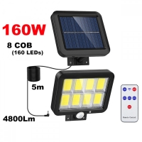 160W Соларен прожектор със сензор и дистанционно