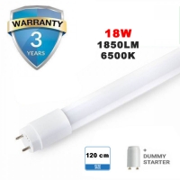 18W LED Пура T8 120cm Пластик 1850LM 6500K