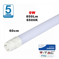 9W LED Пура T8 60cm SAMSUNG Чип 850LM 6500K