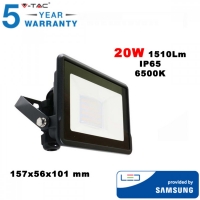20W LED Прожектор Samsung чип Без Кабел Тяло 1510LM 6500K