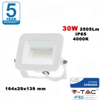 30W LED Прожектор Samsung чип Pro-s Бяло Тяло 2505LM 4000K