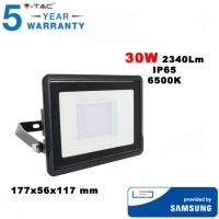 30W LED Прожектор Samsung чип Без Кабел Тяло 2340LM 6500K