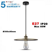 Метален Пендел Розово Злато E27 Ф300