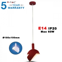 Пендел Е14 С Подвижна Шапка Алуминий Ф180 Черчен