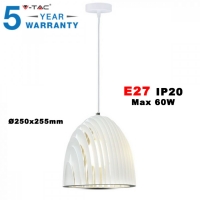 Пендел Конус Призма Бял E27 Ф250