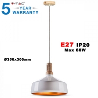 Широк Пендел Бяла Шапка с Дъвена Основа Ф350